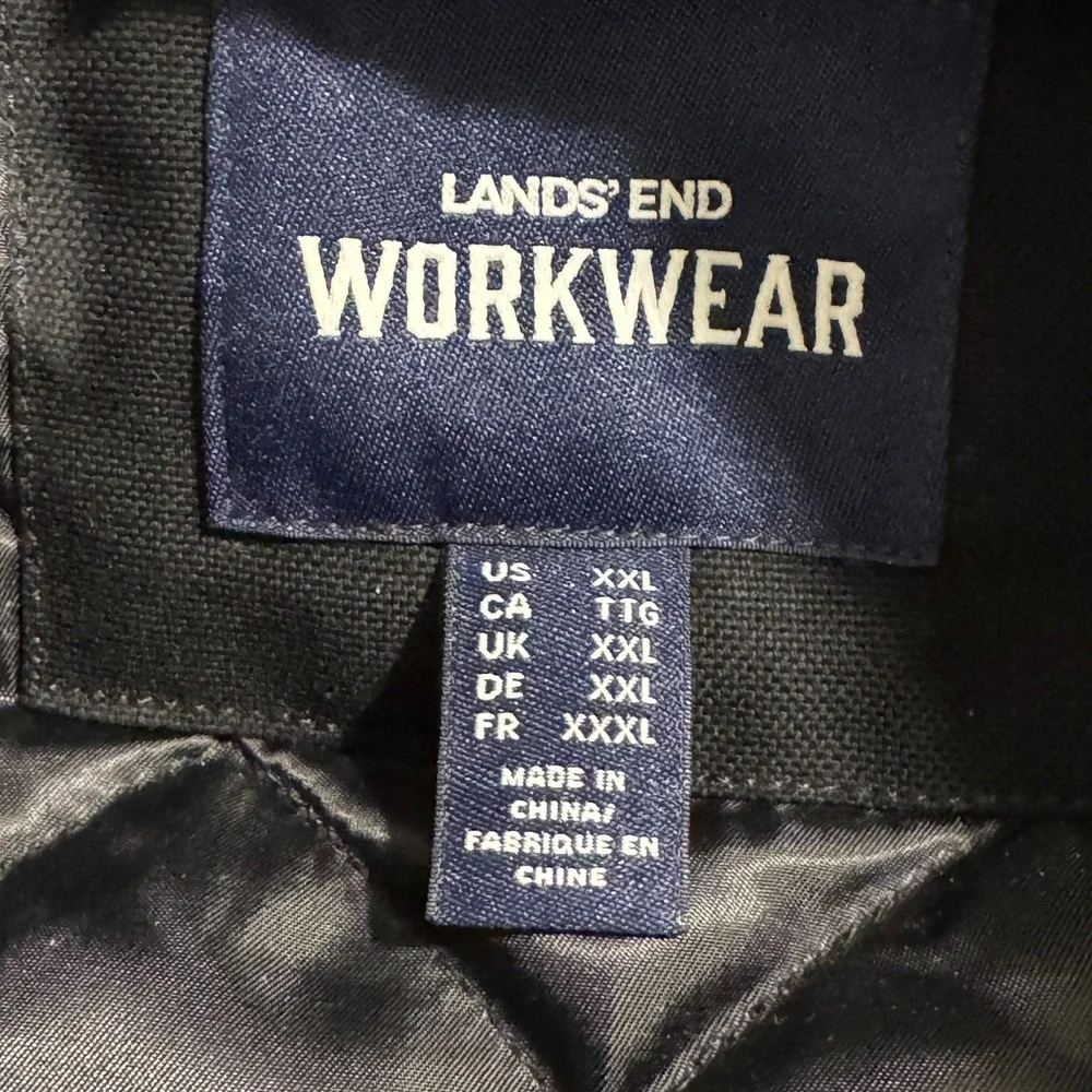 Lands End WorkWear Oeko-Tex Chore Barn Lined Coat Corduroy Collar Men's Size XXL